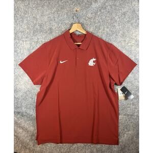 Washington State Cougars Football Nike Mens 2XL On Field Polo shirt NWT
